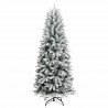 Sztuczna choinka Biały 210 cm PVC, Plastik, Stal i PE
