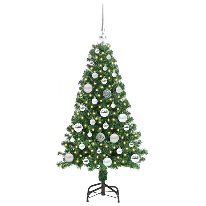 Sztuczna choinka z podstawą Zielony 120 cm PVC i Stal i Plastik