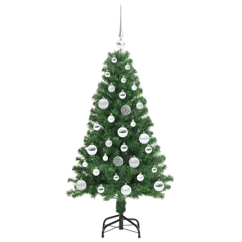 Sztuczna choinka z podstawą Zielony 120 cm PVC i Stal i Plastik