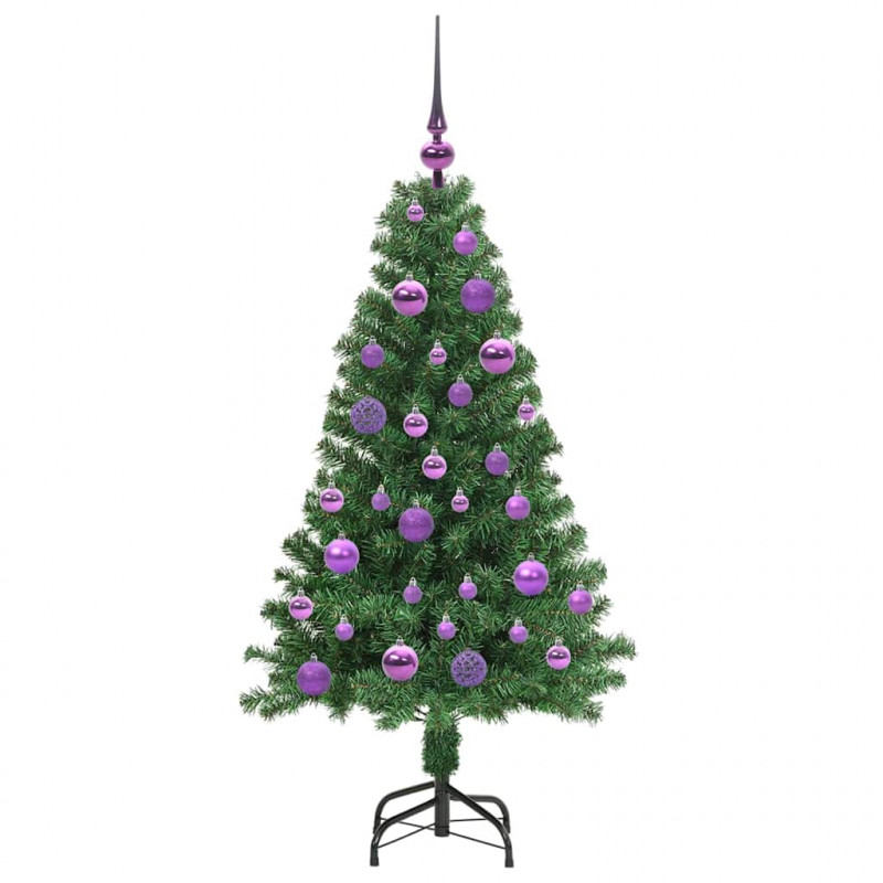 Sztuczna choinka z podstawą Zielony 120 cm PVC i Stal i Plastik