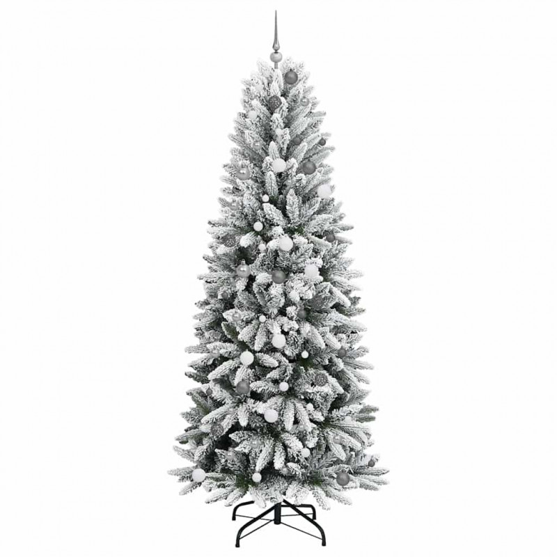 Sztuczna choinka Biały 240 cm PVC, Plastik, Stal i PE