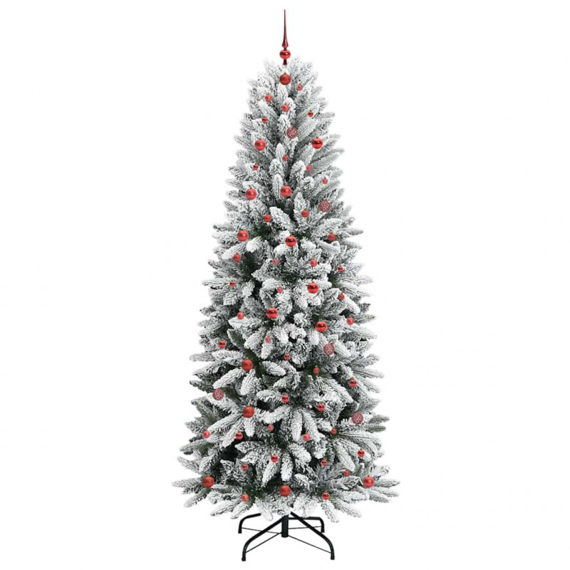 Sztuczna choinka Biały 240 cm PVC, Plastik, Stal i PE
