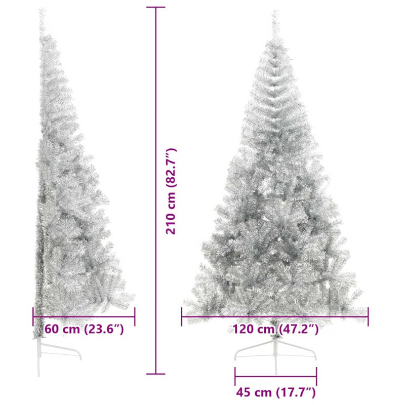 Sztuczna choinka z oświetleniem na Boże Narodzenie 210 cm PET