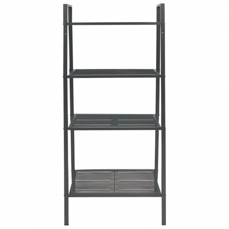 Regał drabinowy z 4 półkami, metalowy, antracytowy