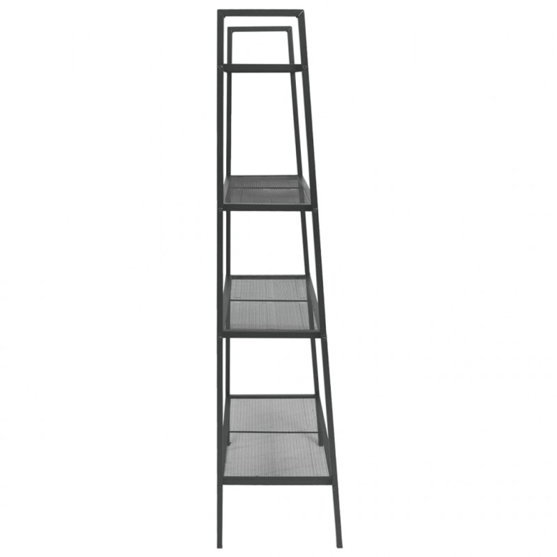 Regał drabinowy z 4 półkami, metalowy, antracytowy