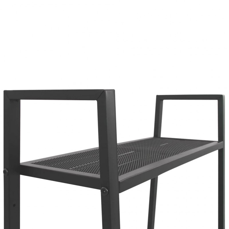 Regał drabinowy z 4 półkami, metalowy, antracytowy