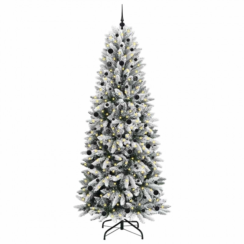 Sztuczna choinka Biały 240 cm PVC, Plastik, Stal i PE