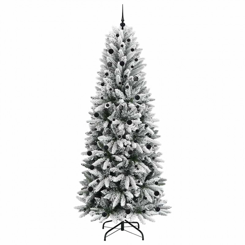 Sztuczna choinka Biały 240 cm PVC, Plastik, Stal i PE