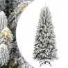 Sztuczna choinka Biały 240 cm PVC, Plastik, Stal i PE