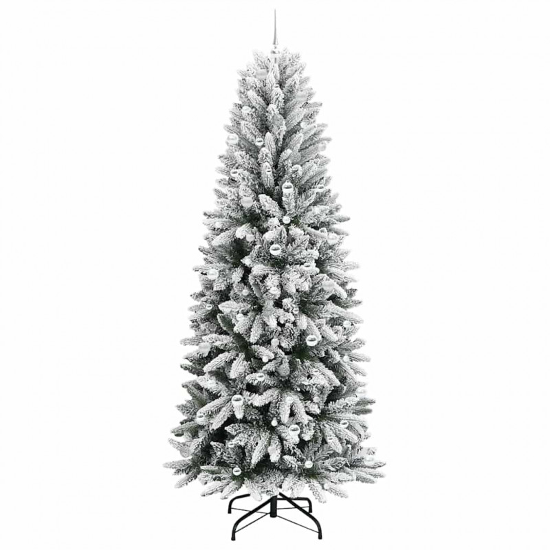 Sztuczna choinka Biały 240 cm PVC, Plastik, Stal i PE