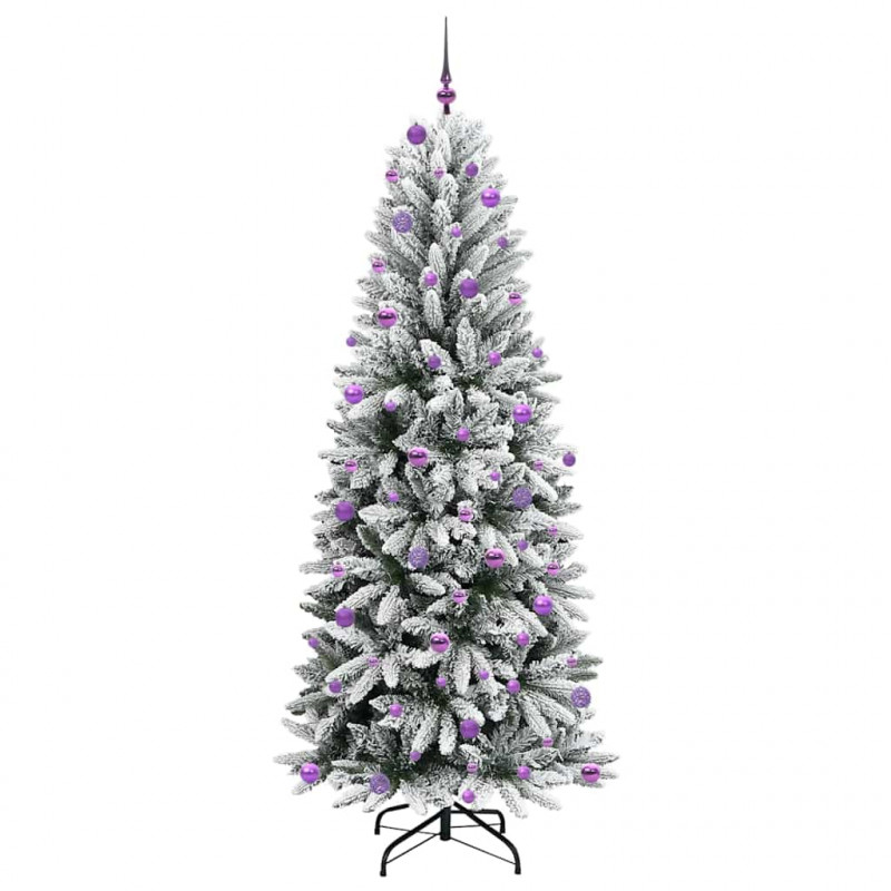 Sztuczna choinka Biały 240 cm PVC, Plastik, Stal i PE
