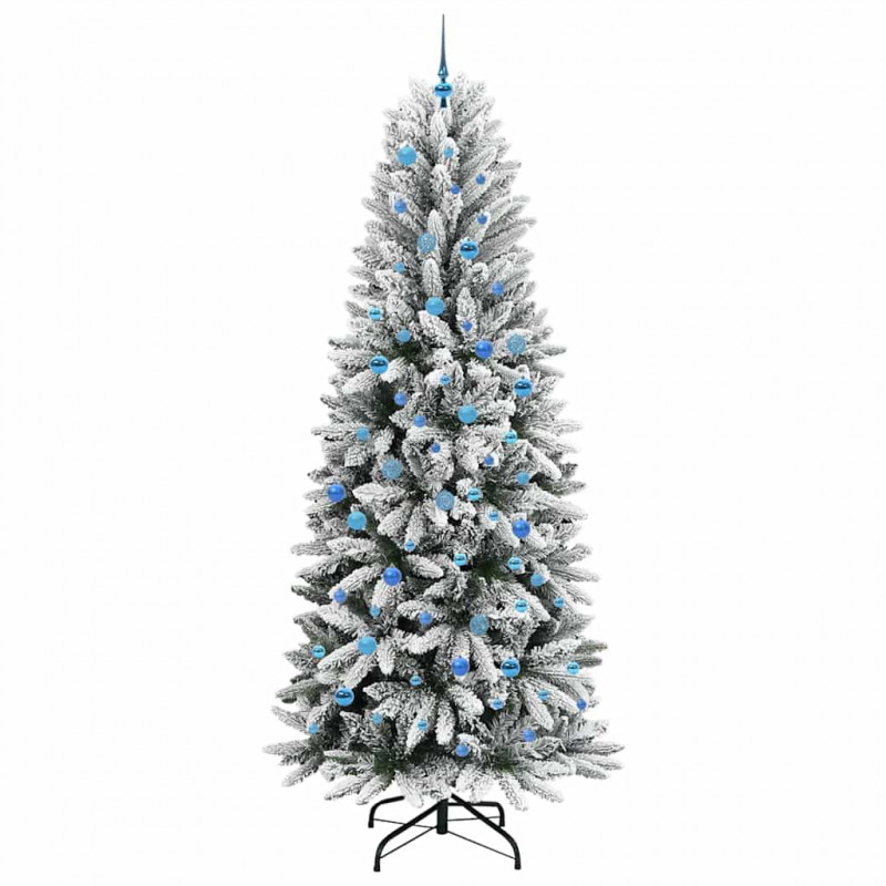 Sztuczna choinka Biały 240 cm PVC, Plastik, Stal i PE
