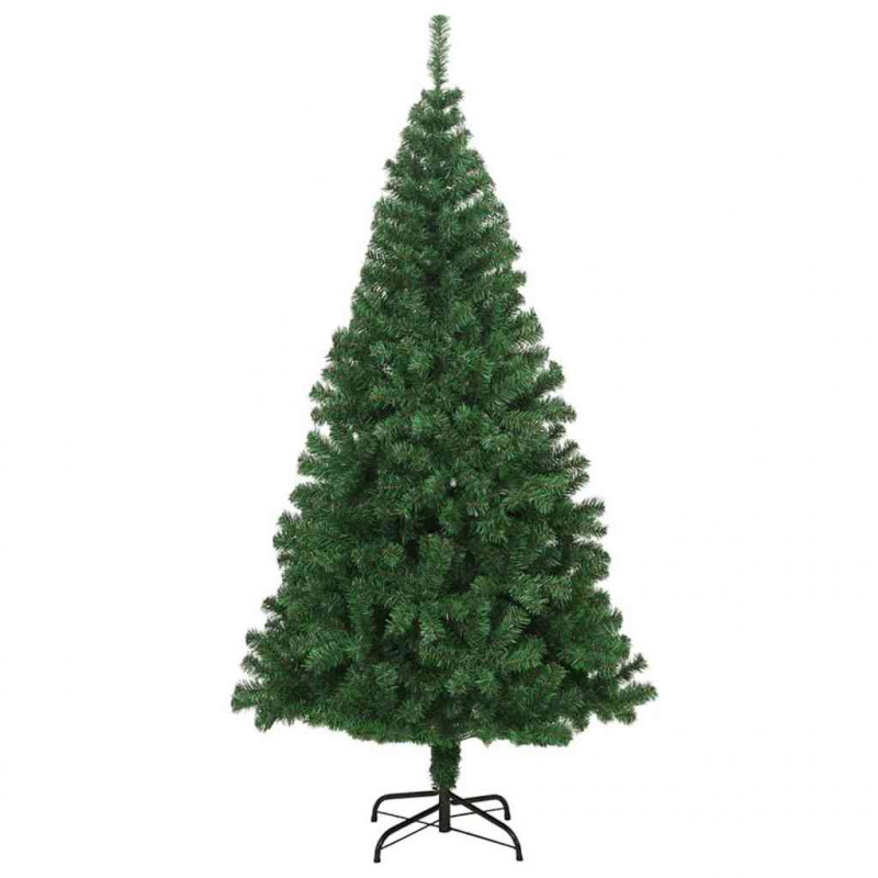 Sztuczna choinka z podstawą Zielony 180 cm PVC i Stal i Plastik