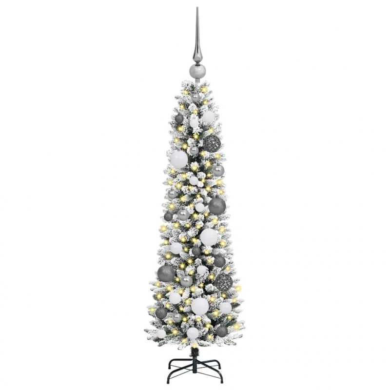 Sztuczna choinka z podstawą Biały 120 cm PVC, Metal i Plastik