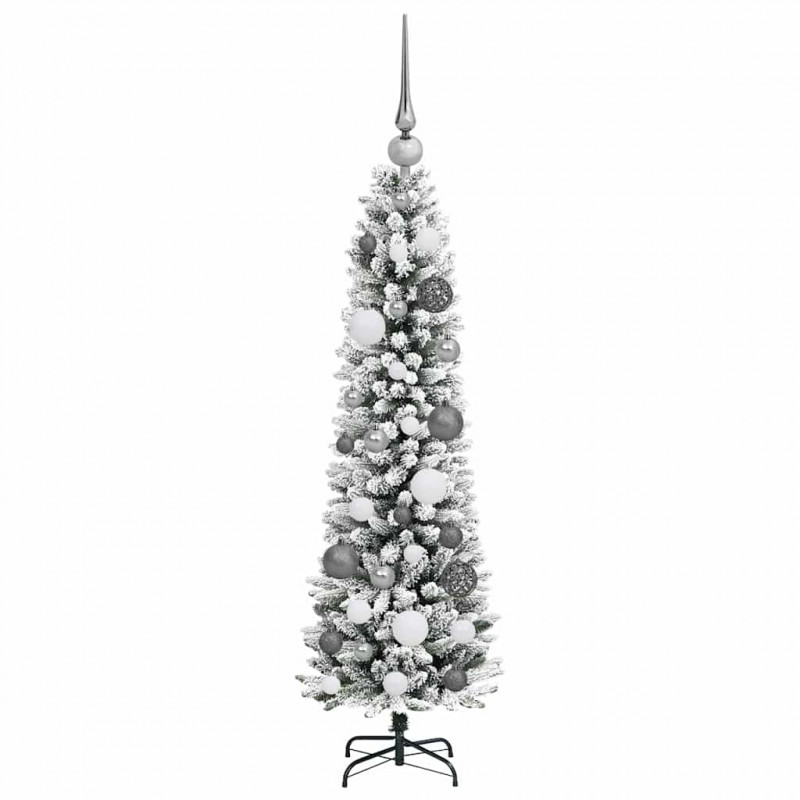 Sztuczna choinka z podstawą Biały 120 cm PVC, Metal i Plastik