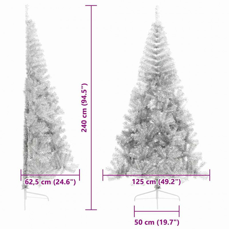 Sztuczna choinka z oświetleniem na Boże Narodzenie 240 cm PET