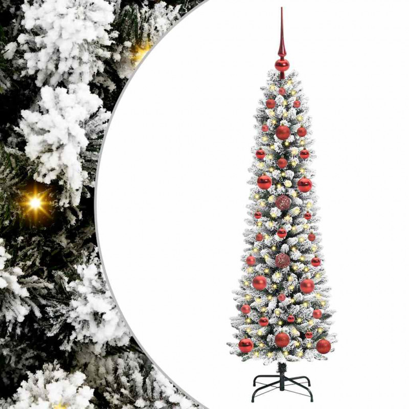 Sztuczna choinka z podstawą Biały 120 cm PVC, Metal i Plastik