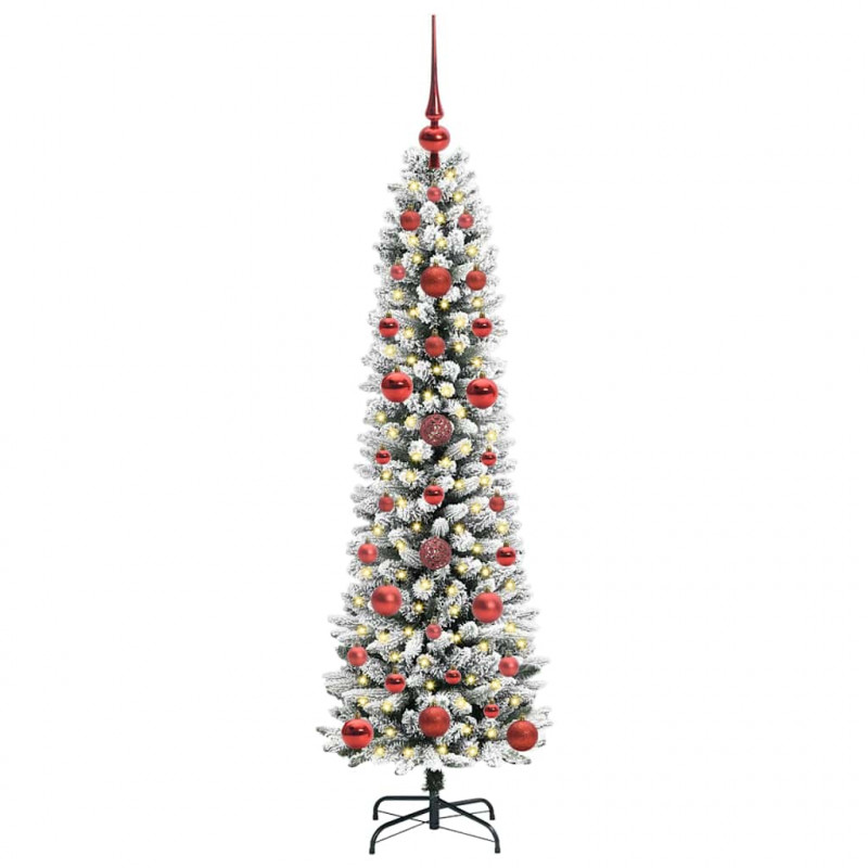 Sztuczna choinka z podstawą Biały 120 cm PVC, Metal i Plastik