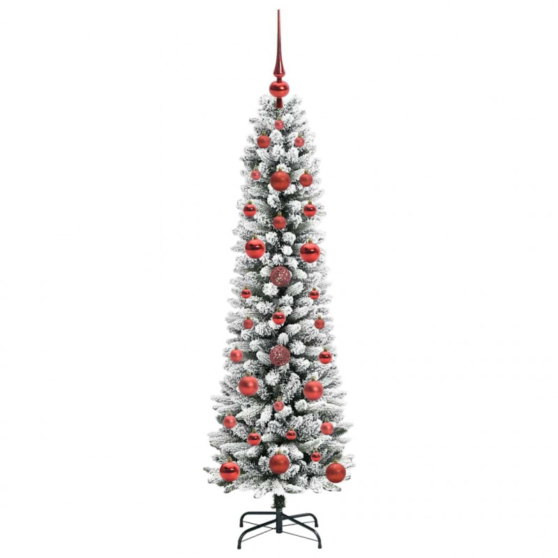 Sztuczna choinka z podstawą Biały 120 cm PVC, Metal i Plastik