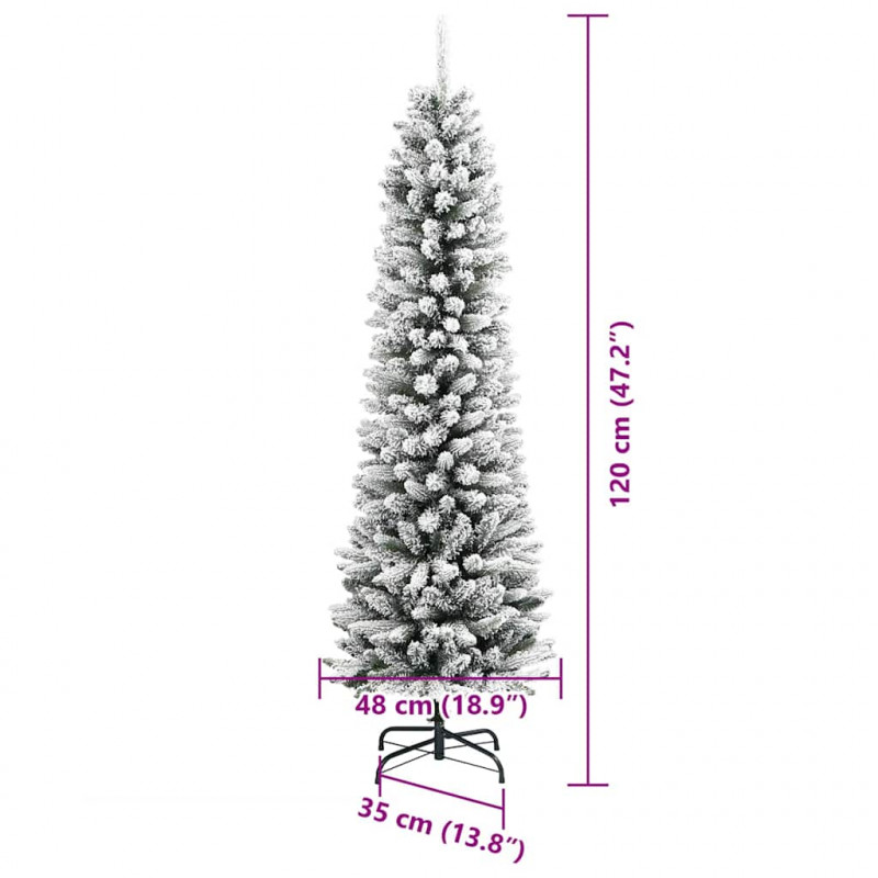 Sztuczna choinka z podstawą Biały 120 cm PVC, Metal i Plastik