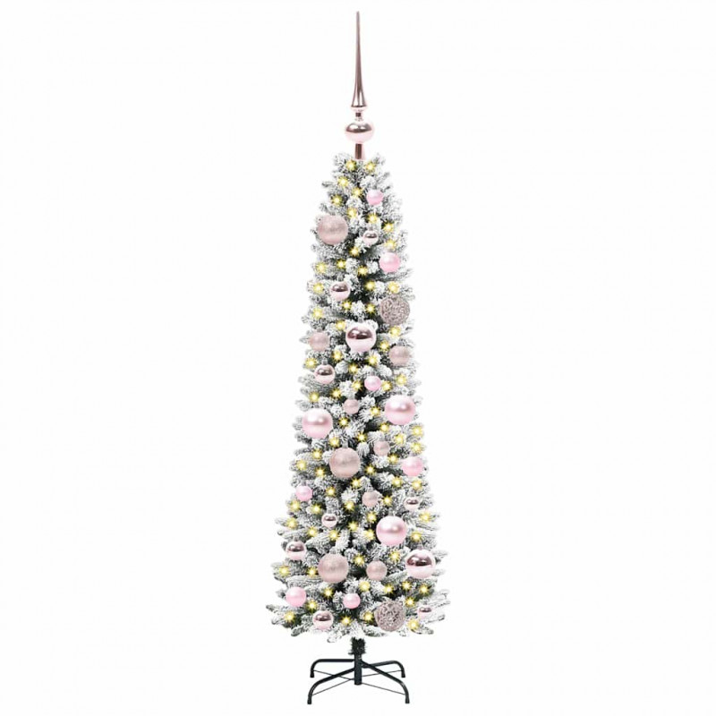 Sztuczna choinka z podstawą Biały 120 cm PVC, Metal i Plastik