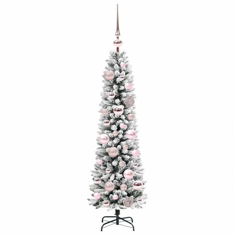 Sztuczna choinka z podstawą Biały 120 cm PVC, Metal i Plastik
