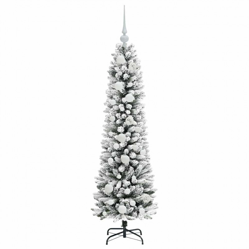 Sztuczna choinka z podstawą Biały 120 cm PVC, Metal i Plastik