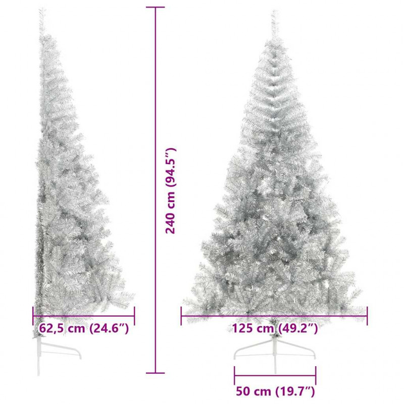 Sztuczna choinka z oświetleniem na Boże Narodzenie 240 cm PET