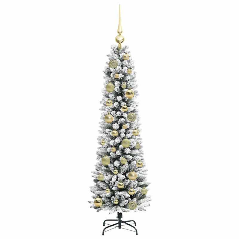 Sztuczna choinka z podstawą Biały 120 cm PVC, Metal i Plastik