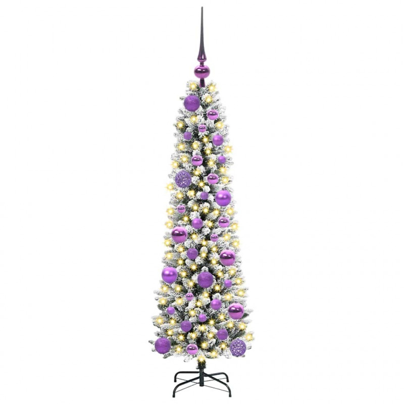 Sztuczna choinka z podstawą Biały 120 cm PVC, Metal i Plastik