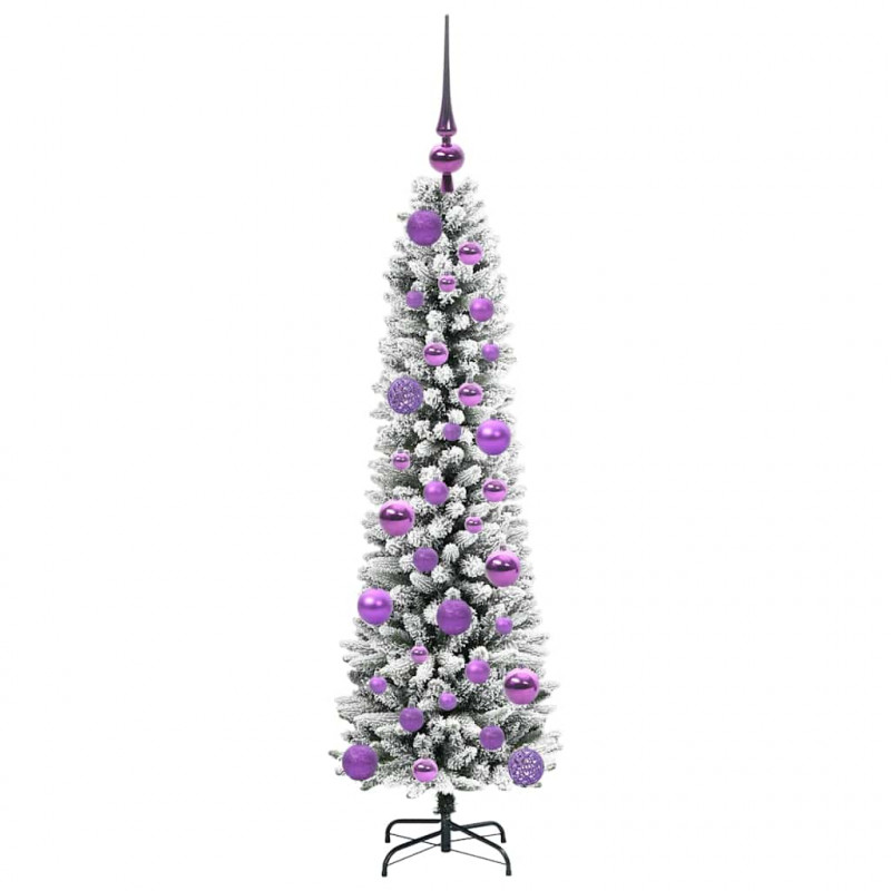 Sztuczna choinka z podstawą Biały 120 cm PVC, Metal i Plastik