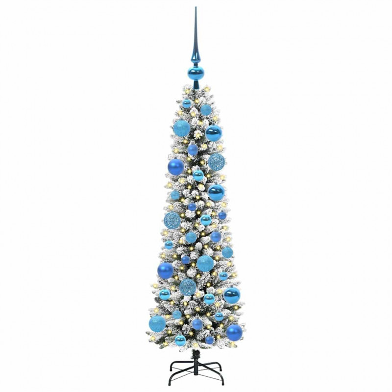 Sztuczna choinka z podstawą Biały 120 cm PVC, Metal i Plastik