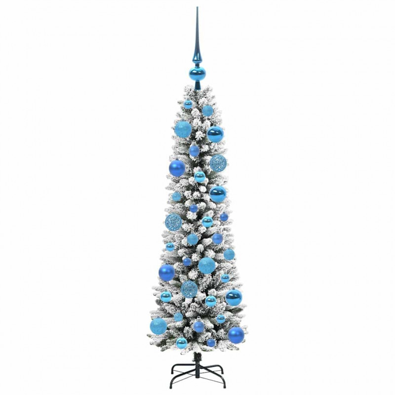 Sztuczna choinka z podstawą Biały 120 cm PVC, Metal i Plastik