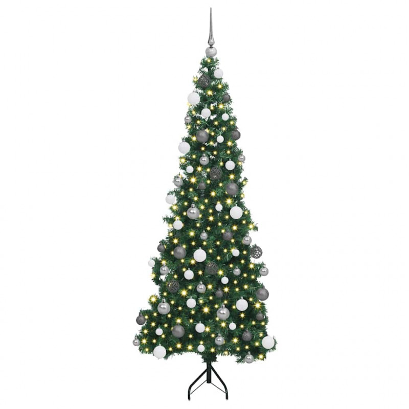 Rogowa Sztuczna Choinka z podstawą Zielony 180 cm PVC i Metal