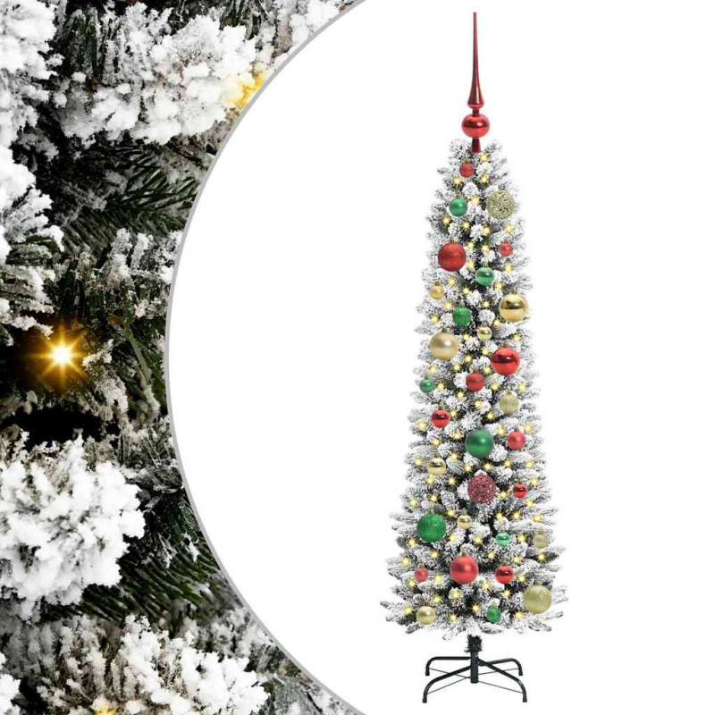Sztuczna choinka z podstawą Biały 120 cm PVC, Metal i Plastik
