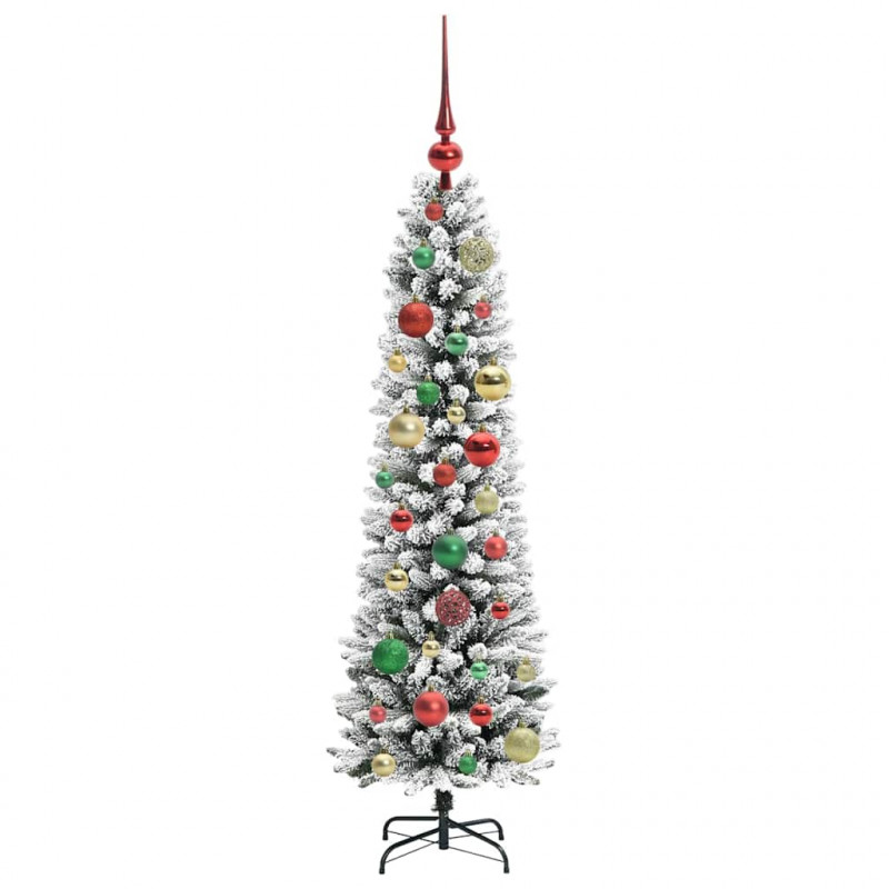 Sztuczna choinka z podstawą Biały 120 cm PVC, Metal i Plastik