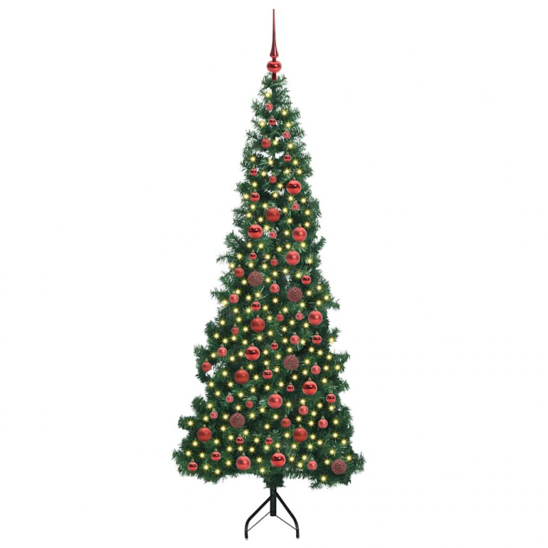 Rogowa Sztuczna Choinka z podstawą Zielony 180 cm PVC i Metal