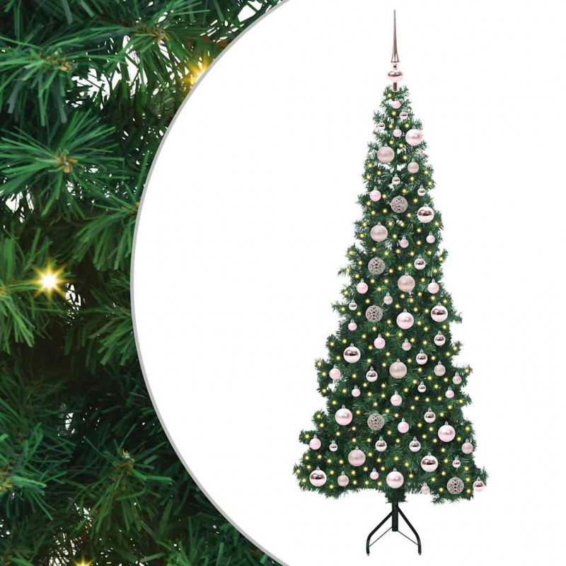 Rogowa Sztuczna Choinka z podstawą Zielony 180 cm PVC i Metal