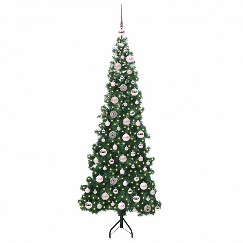 Rogowa Sztuczna Choinka z podstawą Zielony 180 cm PVC i Metal