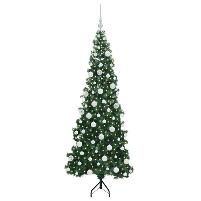 Rogowa Sztuczna Choinka z podstawą Zielony 180 cm PVC i Metal