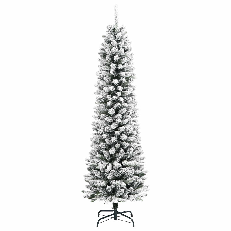 Sztuczna choinka z podstawą Biały 150 cm PVC, Metal i Plastik