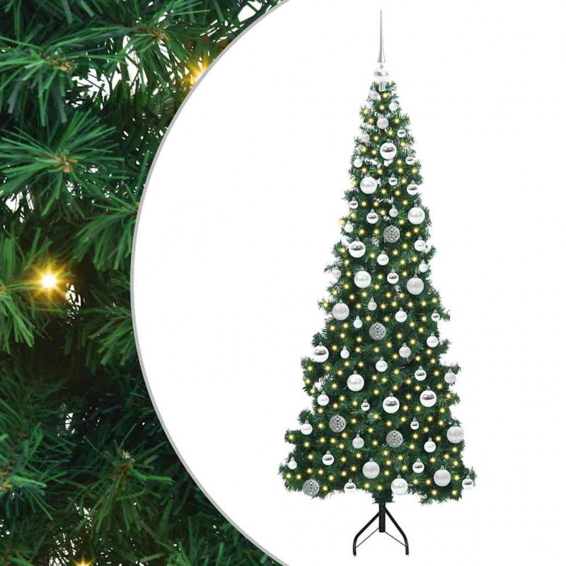 Rogowa Sztuczna Choinka z podstawą Zielony 180 cm PVC i Metal