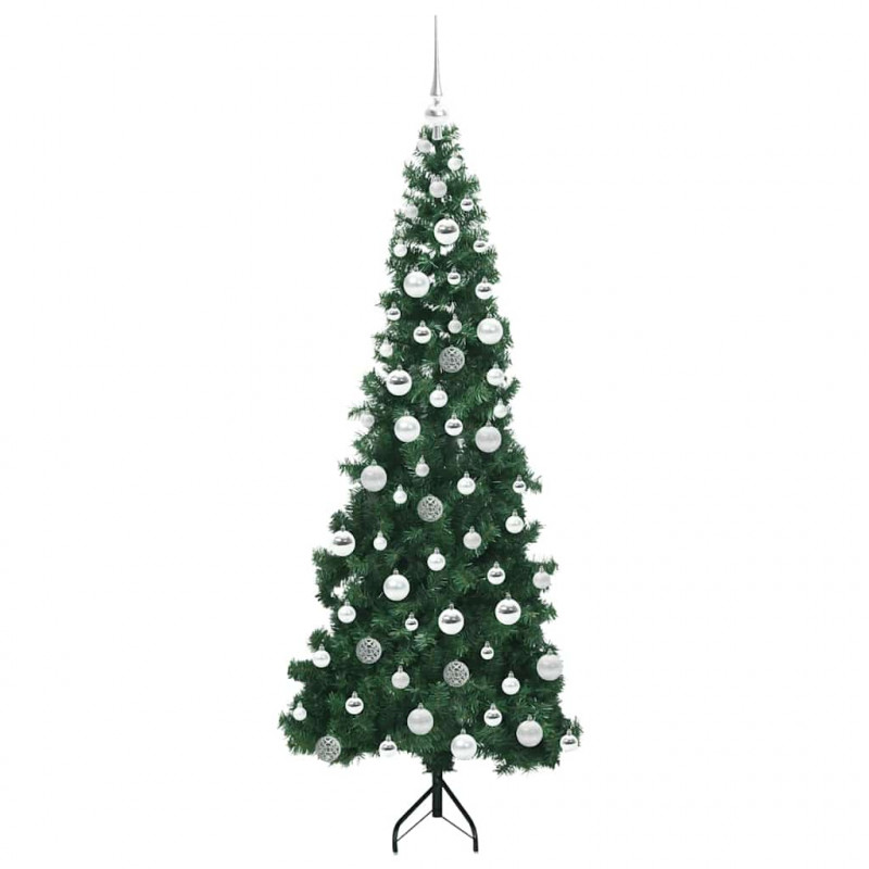 Rogowa Sztuczna Choinka z podstawą Zielony 180 cm PVC i Metal