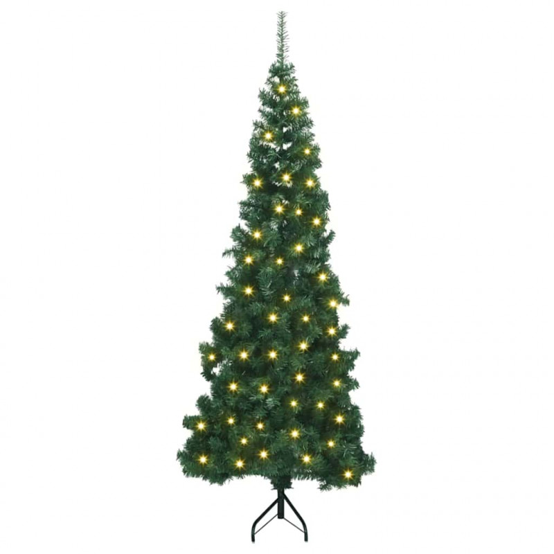 Rogowa Sztuczna Choinka z podstawą Zielony 240 cm PVC i Metal