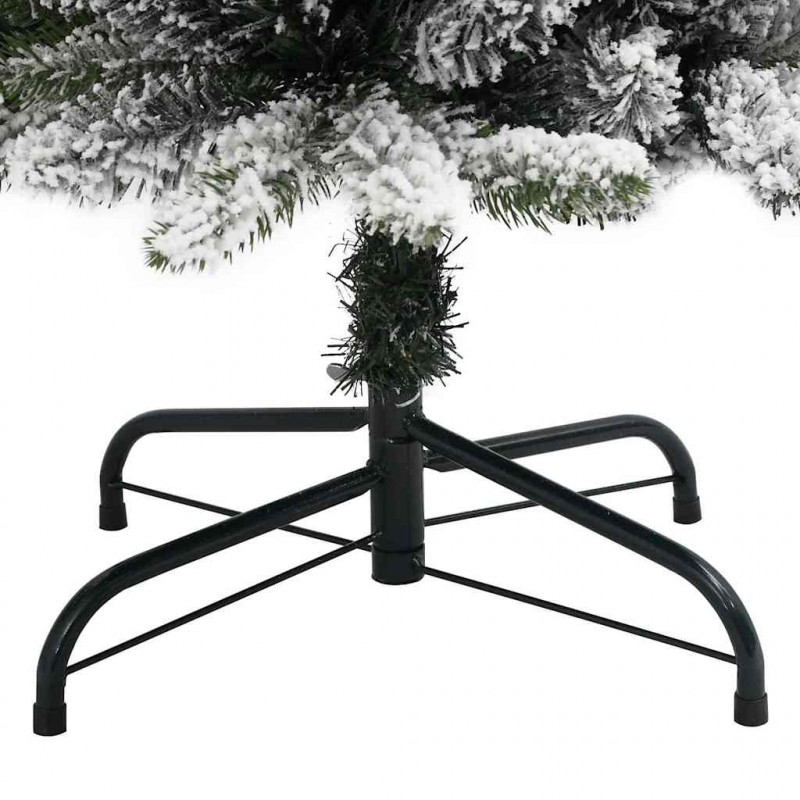 Sztuczna choinka z podstawą Biały 150 cm PVC, Metal i Plastik