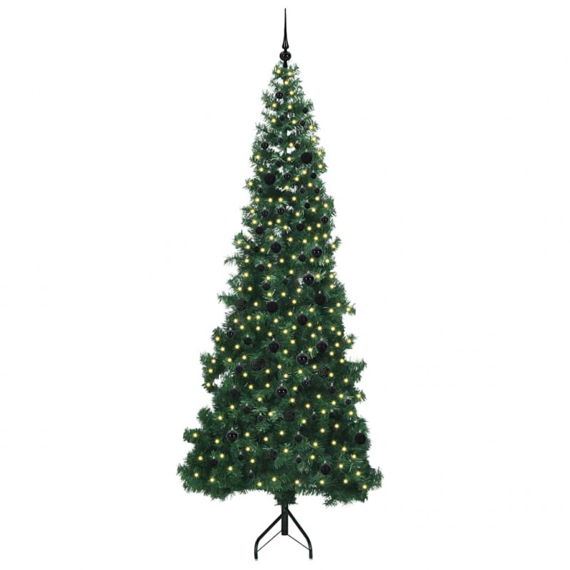 Rogowa Sztuczna Choinka z podstawą Zielony 240 cm PVC i Metal