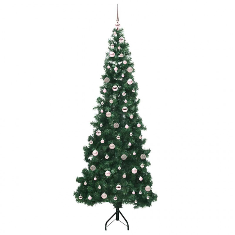 Rogowa Sztuczna Choinka z podstawą Zielony 240 cm PVC i Metal