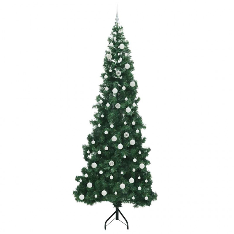 Rogowa Sztuczna Choinka z podstawą Zielony 240 cm PVC i Metal