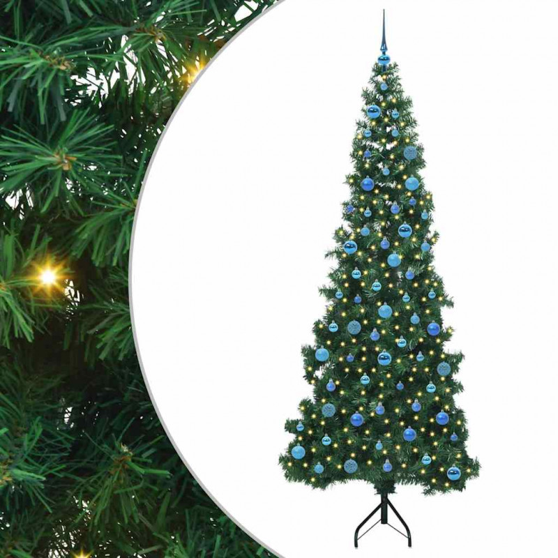 Rogowa Sztuczna Choinka z podstawą Zielony 240 cm PVC i Metal