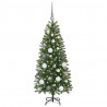 Sztuczna choinka z 150 diodami LED Zielony 120 cm PE i PVC